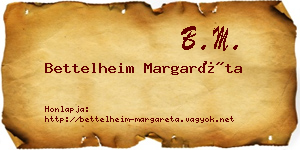 Bettelheim Margaréta névjegykártya